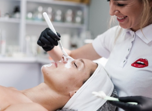 Aesthetician with a Patient